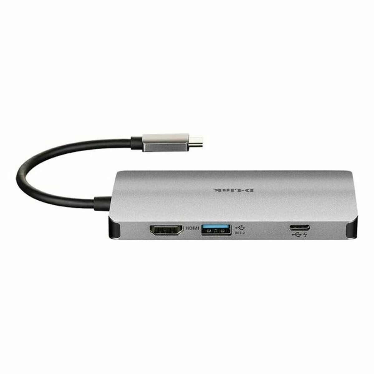 USB Centrmezgls C D-Link DUB-M810 Pelēks Sudrabains